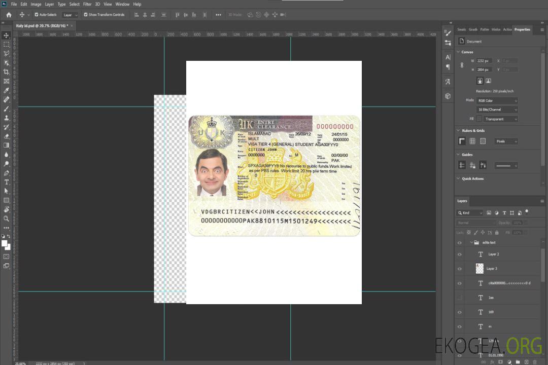 Visa ROYAUME-UNI template